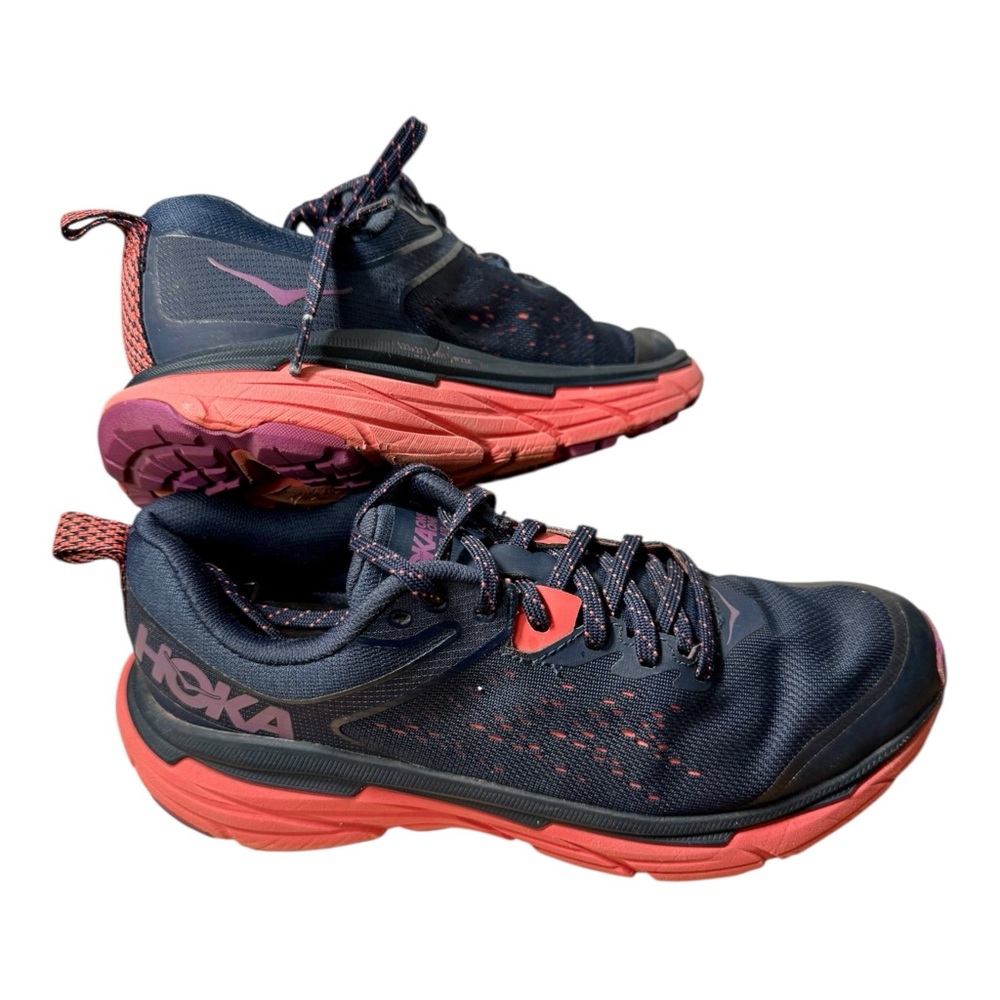 Hoka One One Challenger ATR 6 Trail Running Shoe Women's 8B Navy‎ Blue Pink